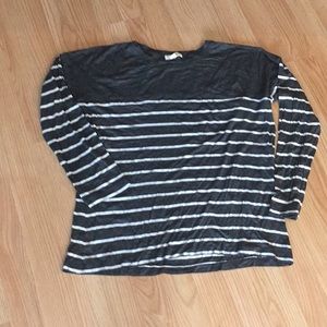 Long sleeve striped top